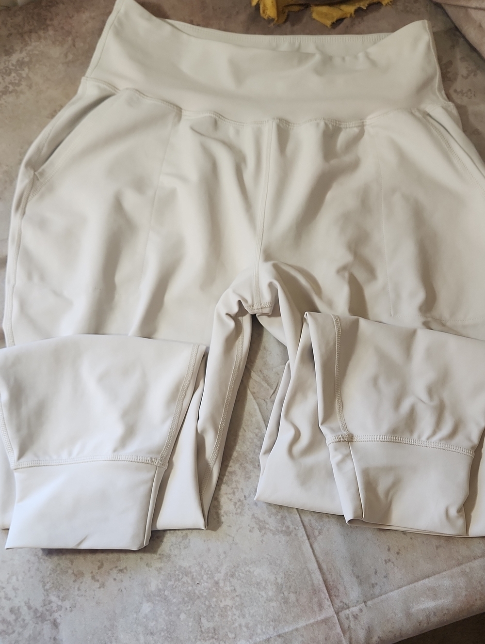 Old Navy Cream High-Waist Legging Joggers